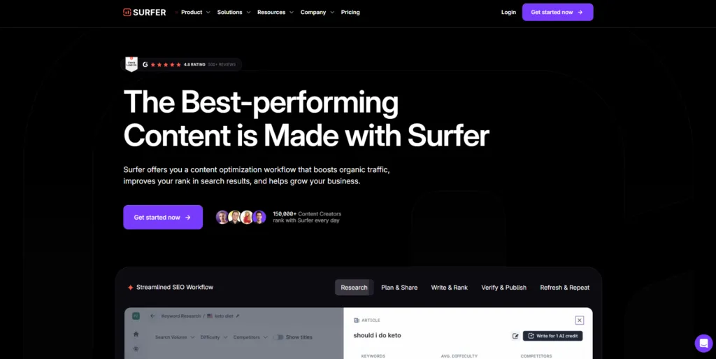 surfer seo ai for seo content optimizer