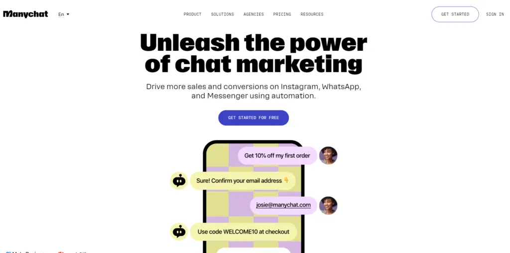 manychat ai tools for chat marketing